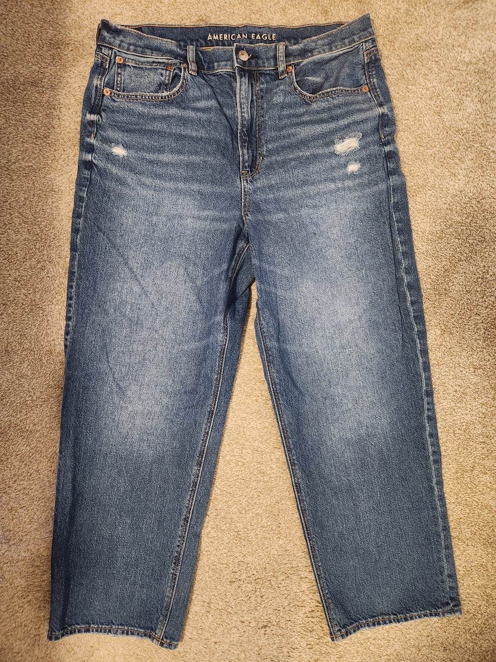 Super Highrise Baggy Straight Jeans American Eagle